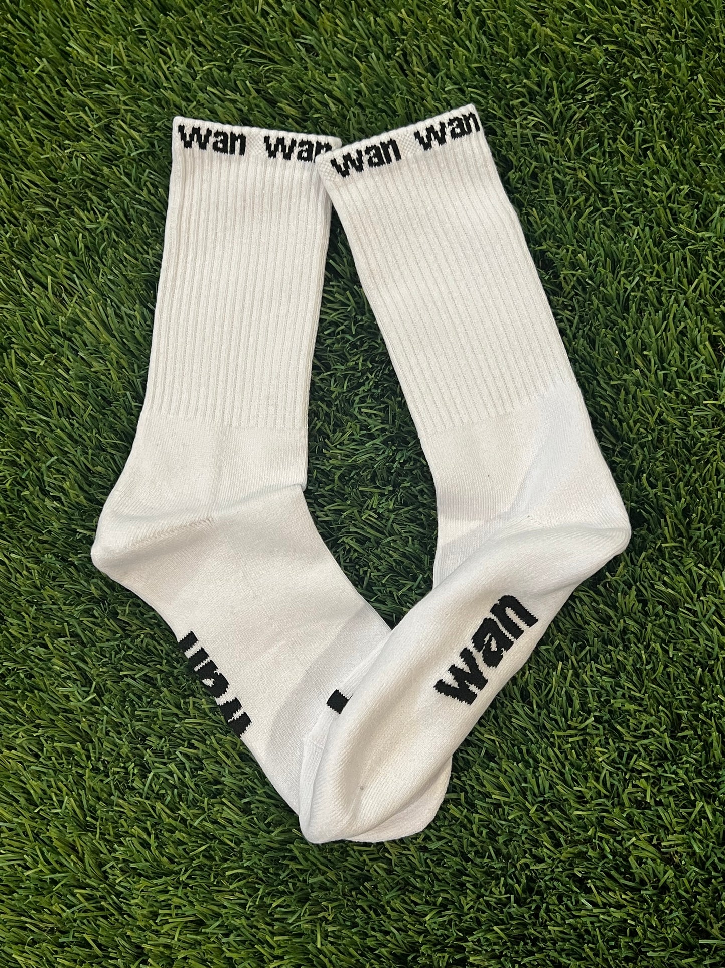 WHITE WAN CREW SOCK