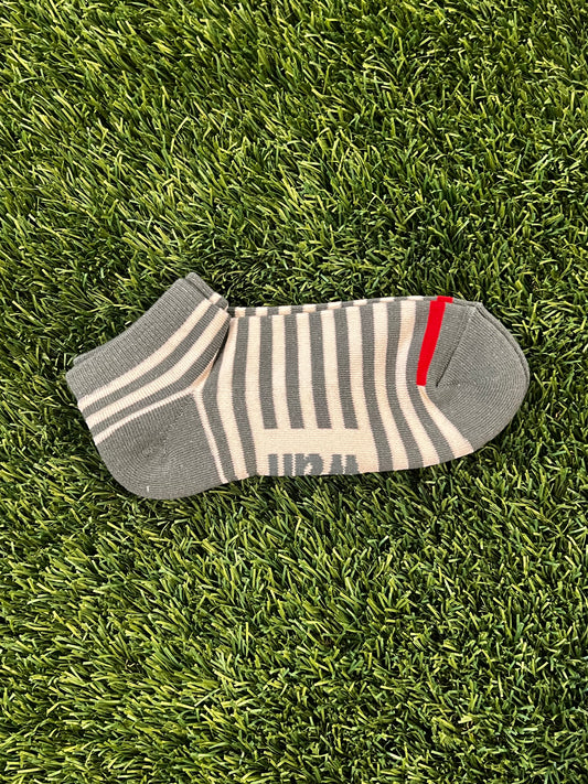 OLIVE GREEN & CREAM WAN ANKLE SOCK