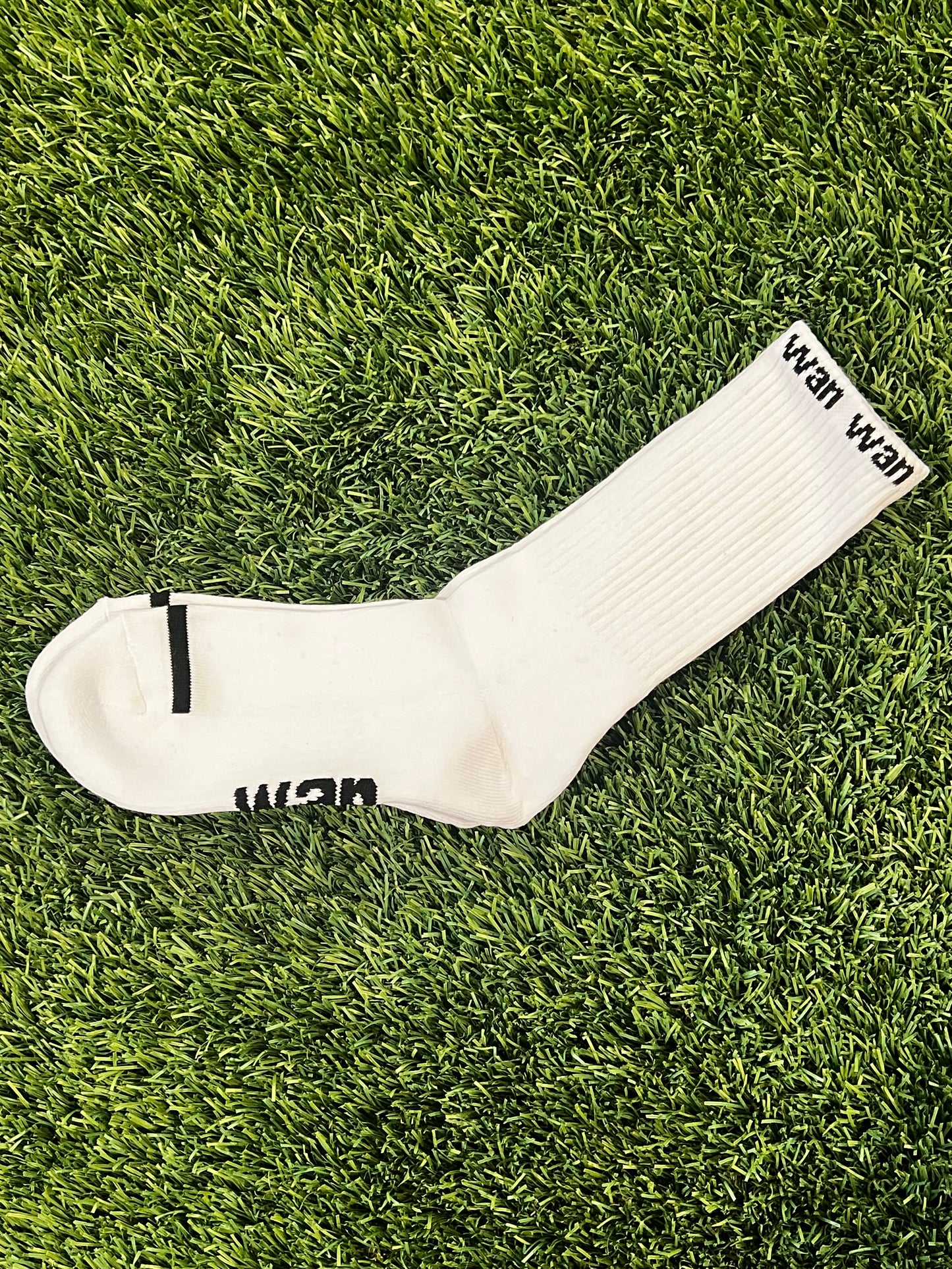 WHITE WAN CREW SOCK