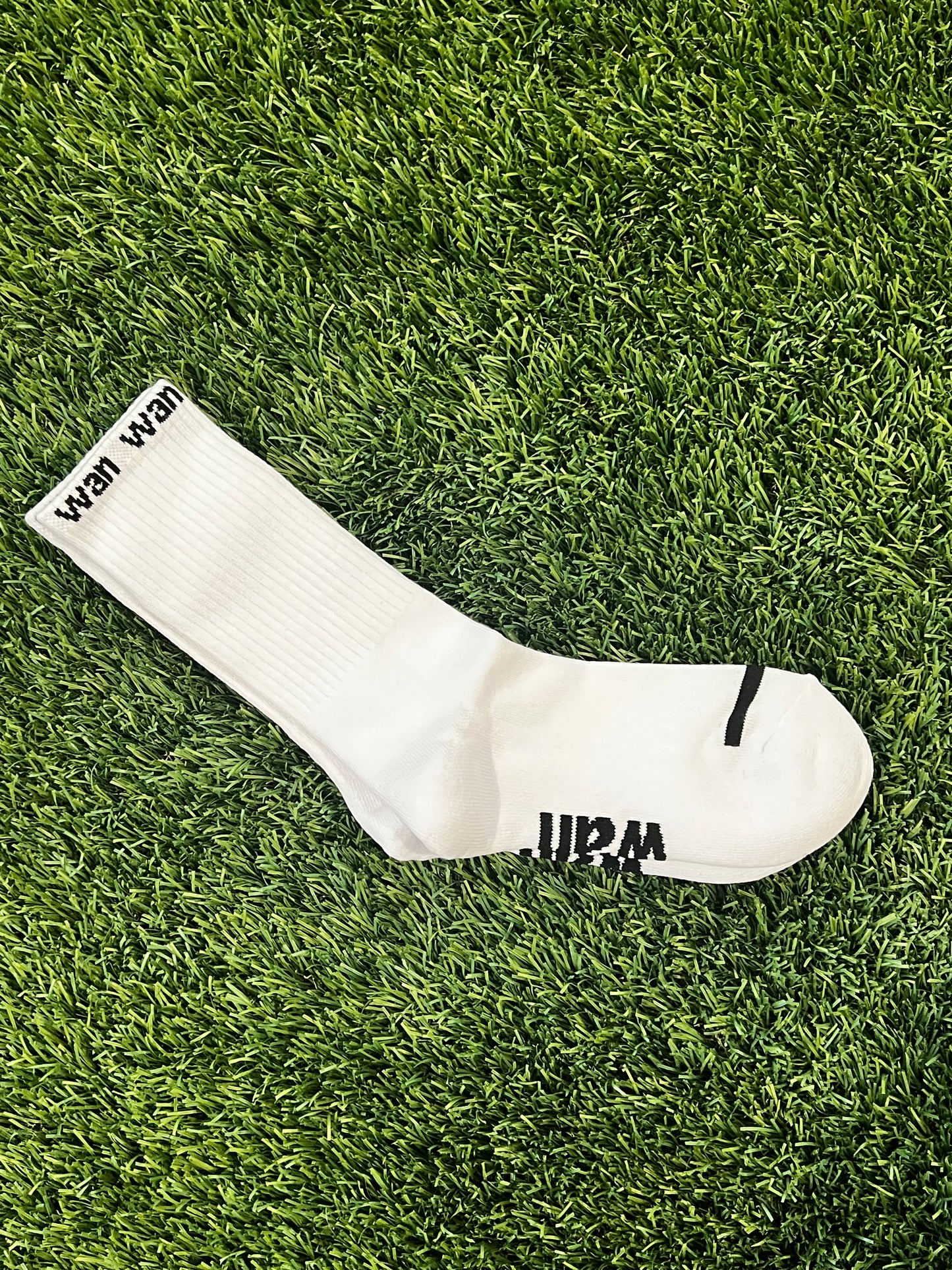 WHITE WAN CREW SOCK